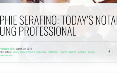 Sophie is Featured as Today’s Notable Young Professional